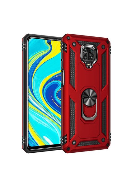 Redmi Note 9s Kılıf Tam Koruma Çift Katmanlı Ibiza Sert Silikon Kapak