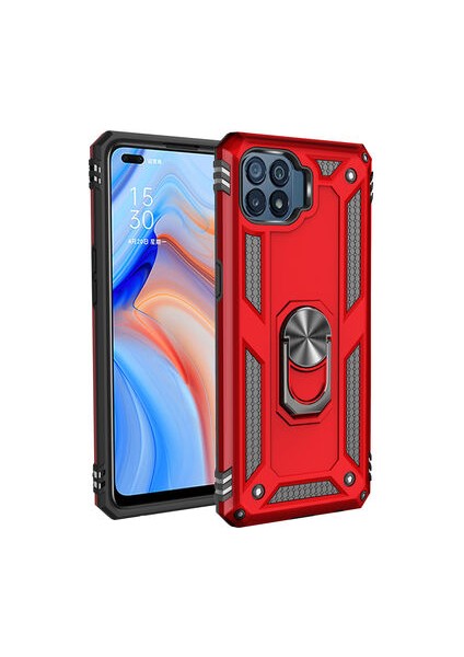 Oppo Reno 4 Lite Kılıf Tam Koruma Çift Katmanlı Ibiza Sert Silikon Kapak