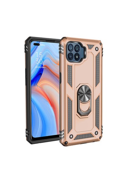 Oppo Reno 4 Lite Kılıf Tam Koruma Çift Katmanlı Ibiza Sert Silikon Kapak