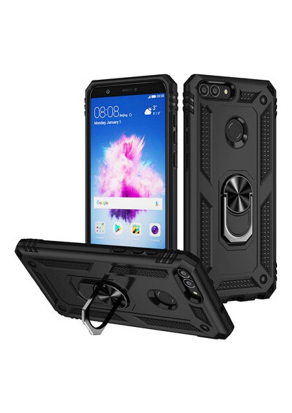 Huawei P Smart Kılıf Tam Koruma Çift Katmanlı Ibiza Sert Silikon Kapak