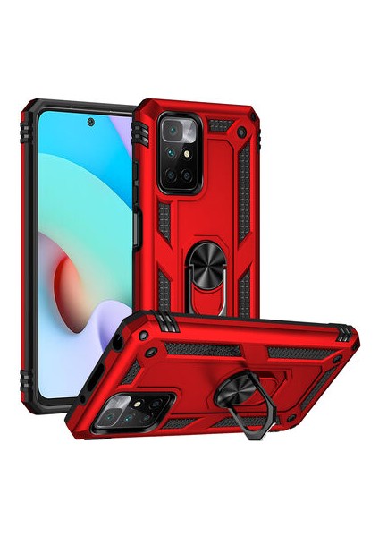 Redmi 10 Kılıf Tam Koruma Çift Katmanlı Ibiza Sert Silikon Kapak