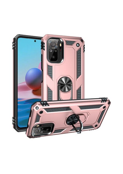 Redmi Note 10 Kılıf Tam Koruma Çift Katmanlı Ibiza Sert Silikon Kapak
