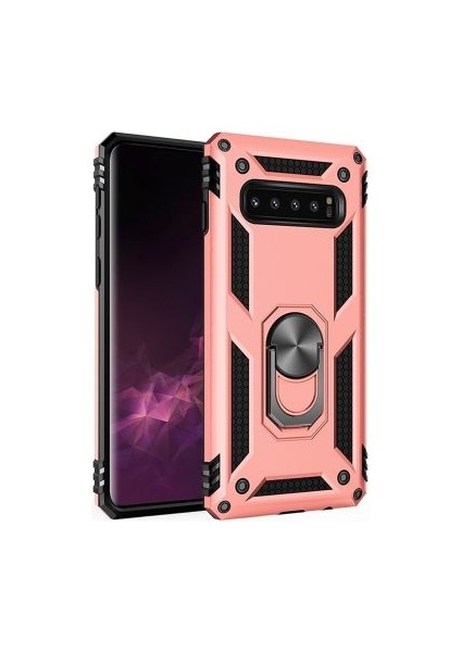 Samsung Galaxy S10 Plus Kılıf Tam Koruma Çift Katmanlı Ibiza Sert Silikon Kapak