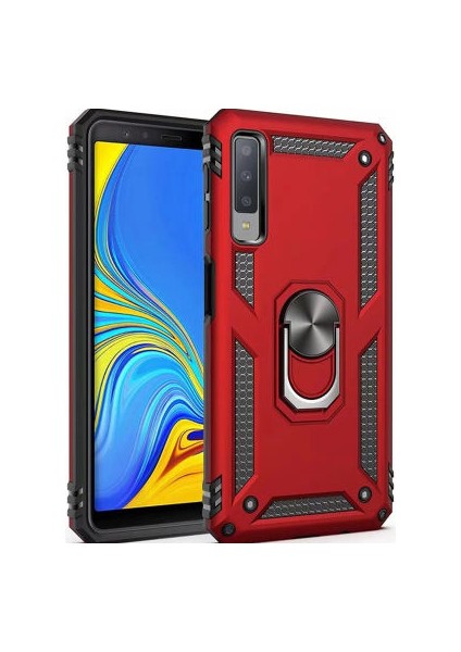 Samsung Galaxy A7 2018 Kılıf Tam Koruma Çift Katmanlı Ibiza Sert Silikon Kapak