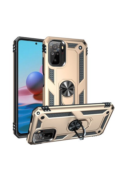 Redmi Note 10 Kılıf Tam Koruma Çift Katmanlı Ibiza Sert Silikon Kapak
