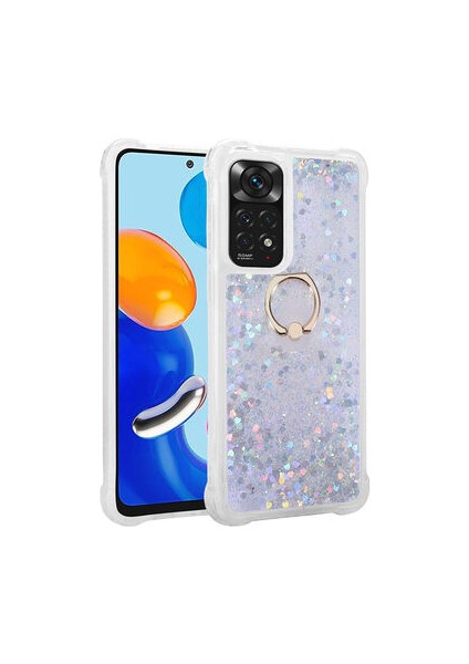 Redmi Note 12 4g Kılıf Yüzüklü ve Sıvılı Şık Diana Premium Silikon Kapak