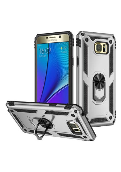 Samsung Galaxy Note 5 Kılıf Tam Koruma Çift Katmanlı Ibiza Sert Silikon Kapak