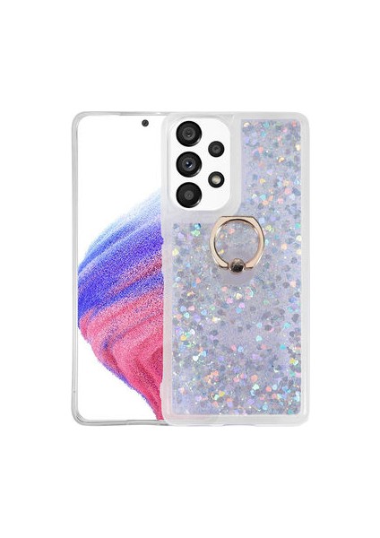 Samsung Galaxy A53 5g Kılıf Yüzüklü ve Sıvılı Şık Diana Premium Silikon Kapak