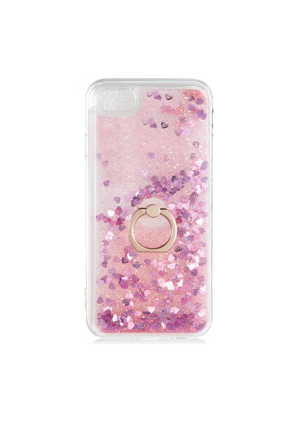 Apple iPhone 7 Kılıf Yüzüklü ve Sıvılı Şık Diana Premium Silikon Kapak