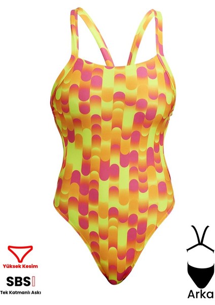 Bf Little Dotty Kadın Antrenman Mayo, Kalın Askılı