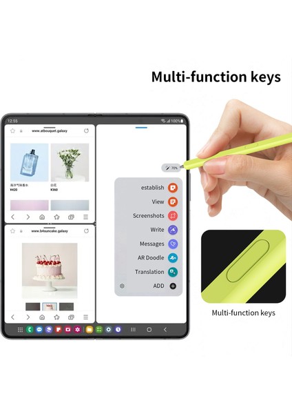Samsung Galaxy Z Fold Için Elektromanyetik Kalem 6 / 5/4/3 (Yurt Dışından)