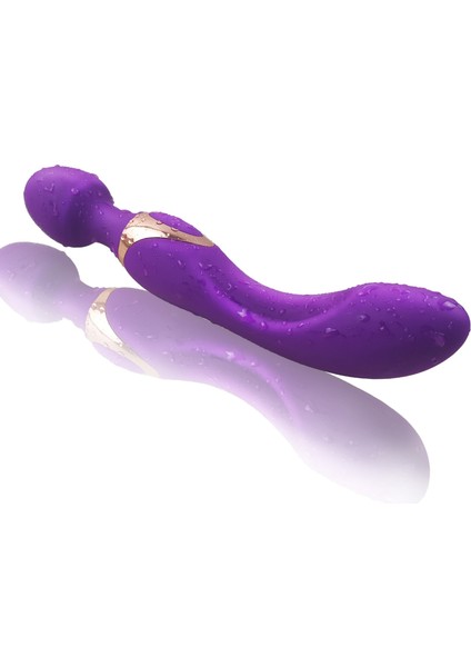 Güçlü Dildo Vibratör Çift Motorlu G-Spot Masaj Seks Oyuncak Kadın Çift Yönlü Klitoris Stimülatörü