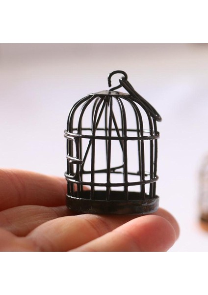 1/12 Ölçekli Dollhouse Minyatür Siyah Metal Birdcage Model Mobilya Malzemeleri (Yurt Dışından) modelleri