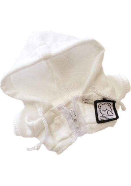 Bebek Minyatür Giyim Moda 17CM Dıy Aksesuarları Dekorasyon Fermuarlı Montlar Beyaz (Yurt Dışından) fiyatları