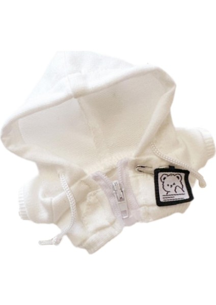 Bebek Minyatür Giyim Moda 17CM Dıy Aksesuarları Dekorasyon Fermuarlı Montlar Beyaz (Yurt Dışından) indirimleri