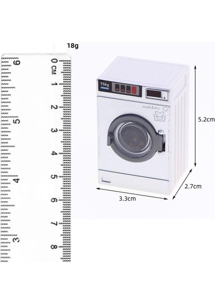 Minyatür Bebek Evi Çamaşır Makinesi 1: 12 Aksesuar Simülasyonu Çamaşır Makinesi (Yurt Dışından)