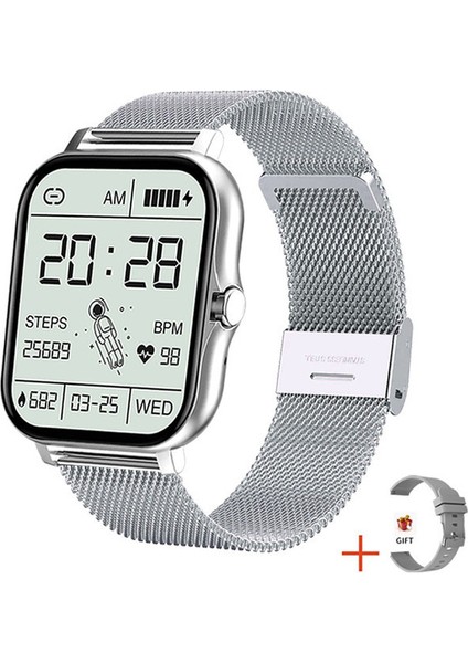 Yeni Çelik Akıllı Saatler Tam Dokunmatik Spor Akıllı Izle Erkekler/kadınlar Kalp Hızı Spor Izci Tüm Telefonlar Için Bluetooth Çağrı Kol Saati (Yurt Dışından)