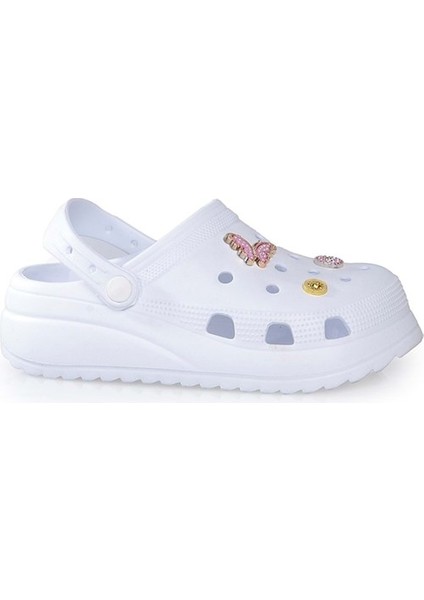 Sonımıx EZ129.01 Zenne Yüksek Crocs - Beyaz - 39