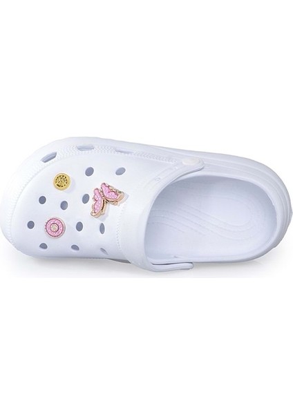 Sonımıx EZ129.01 Zenne Yüksek Crocs - Beyaz - 39