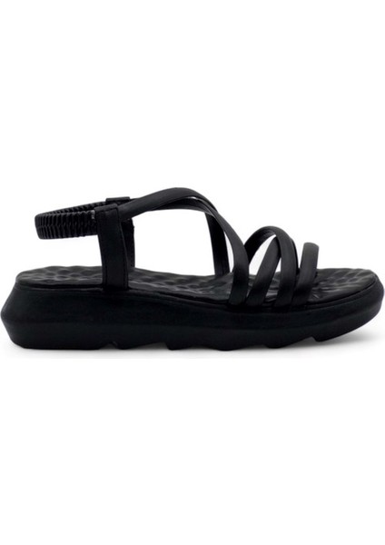 Çapraz Cilt Kadın Sandalet - Siyah - 37