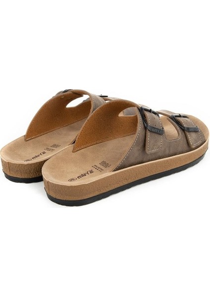 Yuna Anatomik Taban Unisex Terlik - Vizon - 38