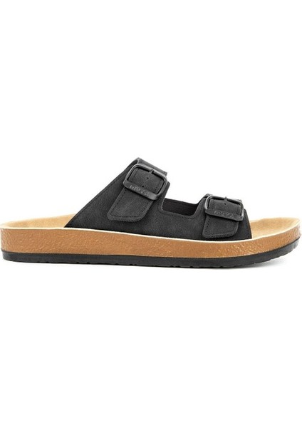 Yuna Anatomik Taban Unisex Terlik - Nubuk Siyah - 37