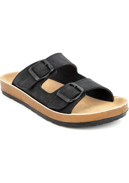 Yuna Anatomik Taban Unisex Terlik - Nubuk Siyah - 37 modelleri