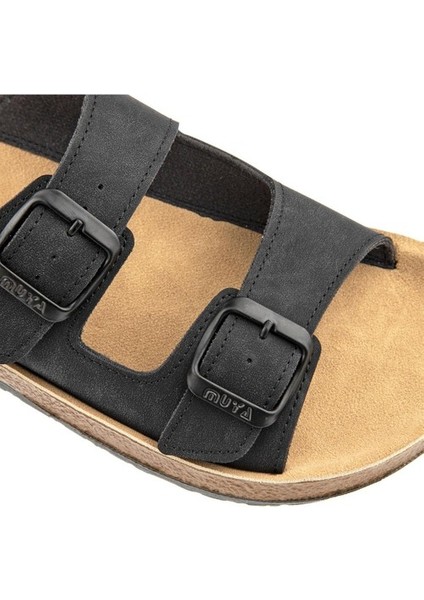 Yuna Anatomik Taban Unisex Terlik - Nubuk Siyah - 37 fırsatları