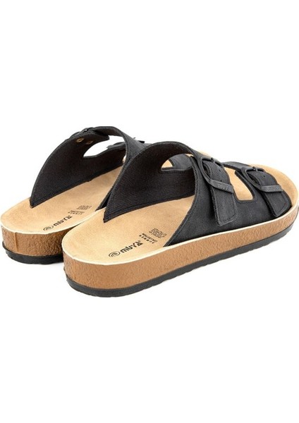 Yuna Anatomik Taban Unisex Terlik - Nubuk Siyah - 37 indirimleri