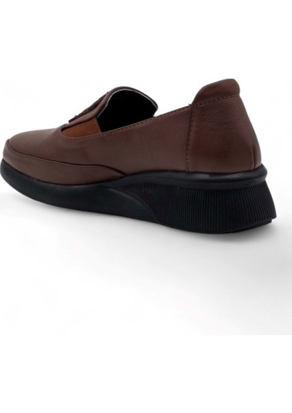 9779 Kadın Deri Comfort Ayakkabı - Kahverengi - 36 fırsatları
