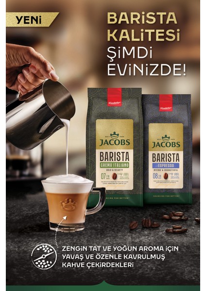 Barista Çekirdek Kahve Avantajlı Paket 2 kg ( Crema Italiano 1kg + Espresso 1kg )