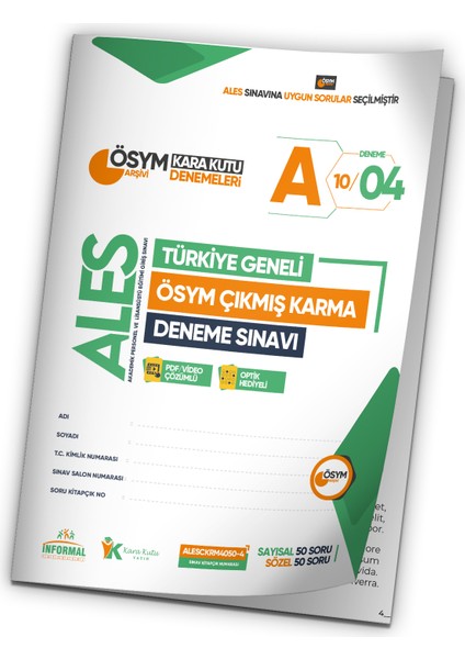 2025 ALES ÖSYM Arşivi Karma Kara Kutu Çıkmış Soru Türkiye Geneli D. Çözümlü Deneme 10/4.Kitapçık
