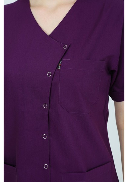 Pansy Hakim Yaka Mürdüm Kadın Uniforma (Likralı) Xs - Takım - Hayır Isim Yazılmasın modelleri