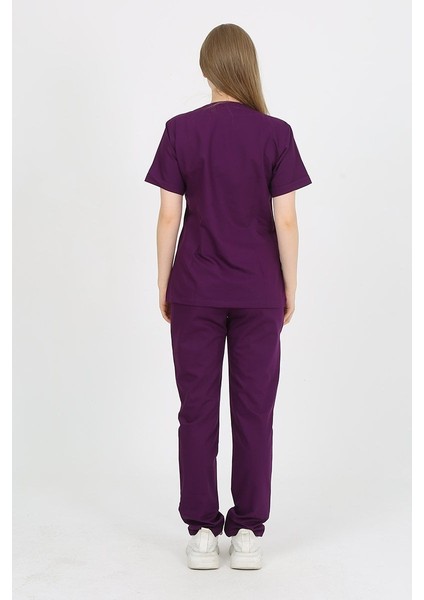 Pansy Hakim Yaka Mürdüm Kadın Uniforma (Likralı) Xs - Takım - Hayır Isim Yazılmasın indirimleri