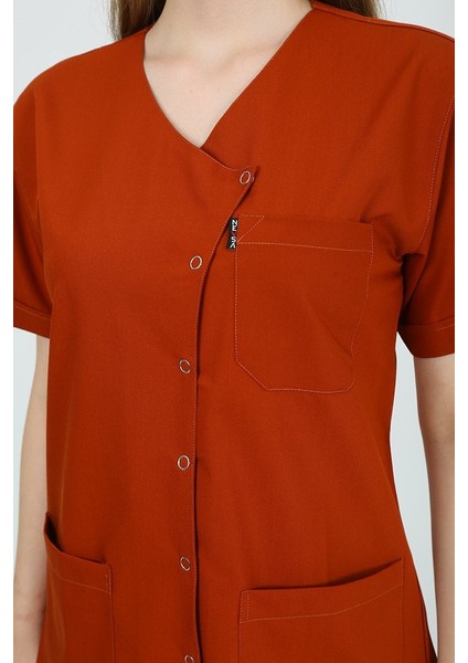 Pansy Hakim Yaka Kiremit Kadın Uniforma (Likralı) Xl - Takım - Hayır Isim Yazılmasın indirimleri