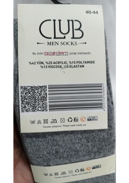 Club Lamswool Yün Erkek Kışlık Çorap 3 Adet fiyatları