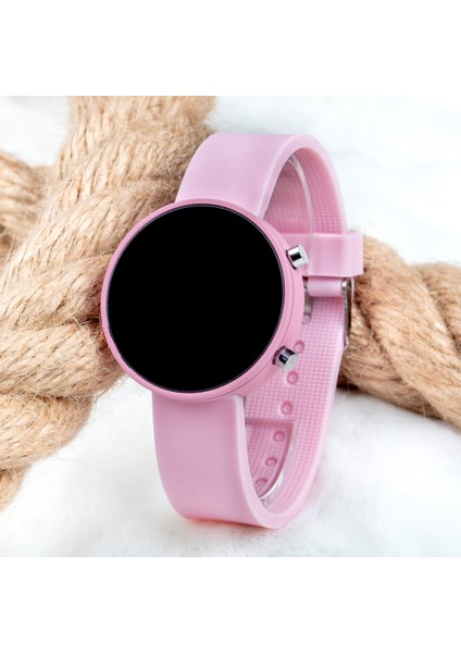 Toz Pembe Renk LED Watch Dijital Bayan Yetişkin Kız Çocuk Kol Silikon Saati ST-303479 fiyatları