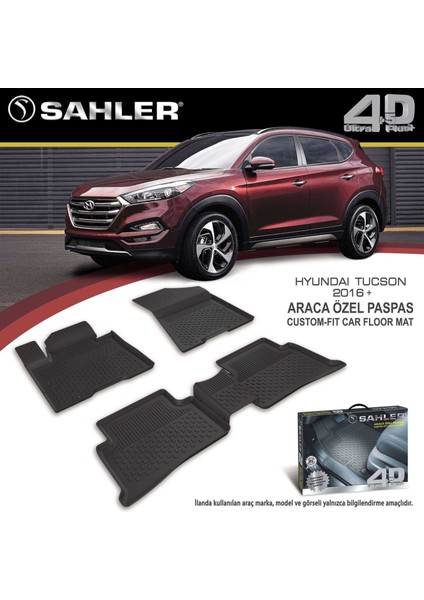 Hyundai Tucson 2016-2020 SAHLER 4.5D Premium Havuzlu Oto Paspas- Tucson