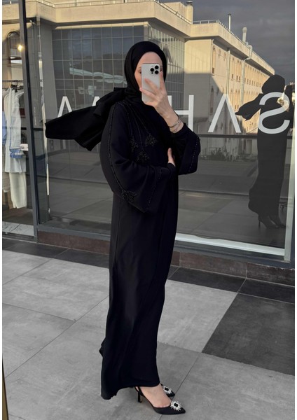 Taş Işleme Abaya Siyah modelleri