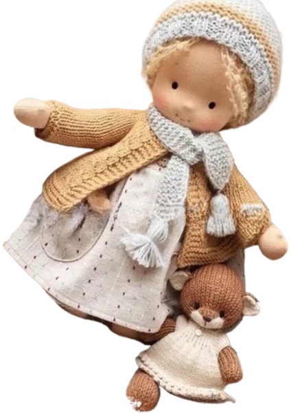 Pamuk Gövdeli Waldorf Bebek Heykelciği (Yurt Dışından)