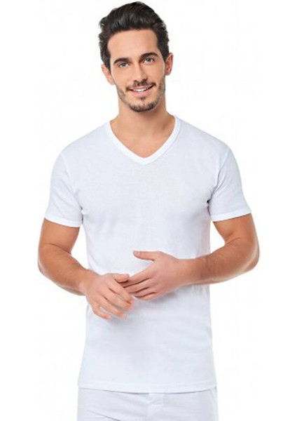Erkek Ribana V Yaka T-Shirt 6'lı Ekonomik Paket SY0061 fırsatları