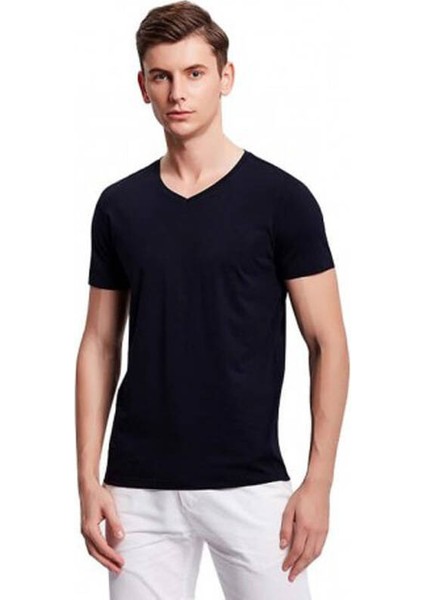 Erkek Ribana V Yaka T-Shirt 6'lı Ekonomik Paket SY0061