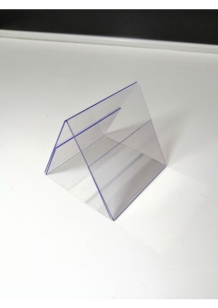 Pvc Şeffaf Etiketlik Isimlik Kart Koruyucu Kılıf Çift Yönlü Çatı Etiketlik Kartvizitlik Plastik Kartlık Ayaklı Isimlik Kart Koruyucu fırsatları