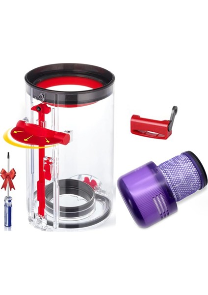 V15 SV14 SV15 SV22 Elektrikli Süpürge Ek Parçaları Için Yedek Kit Toz Kutusu + Hepa Filtre + Anahtar Düğmesi (Yurt Dışından)