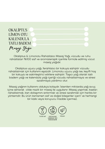 Okaliptus & Limonotu Rahatlatıcı Masaj Yağı (100 ml)