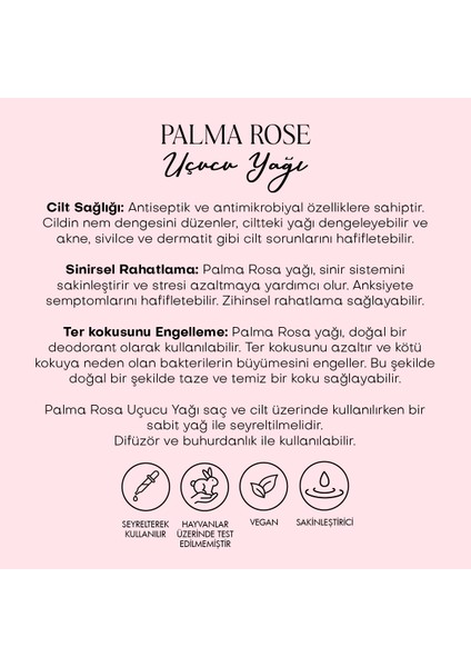 Palma Rosa Uçucu Yağı ( 5 ml)