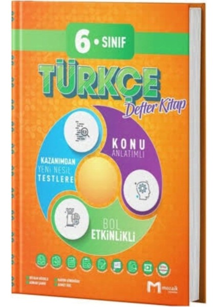 6. Sınıf Türkçe Defter Kitap Ayraç Hediye