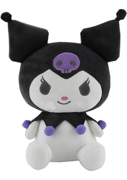 Sanrio Karikatür Animasyon Kurome Peluş Bebek Kararmış Küçük Şeytan Bebek Kız Kalp Hediye Peluş Oyuncak (Yurt Dışından)