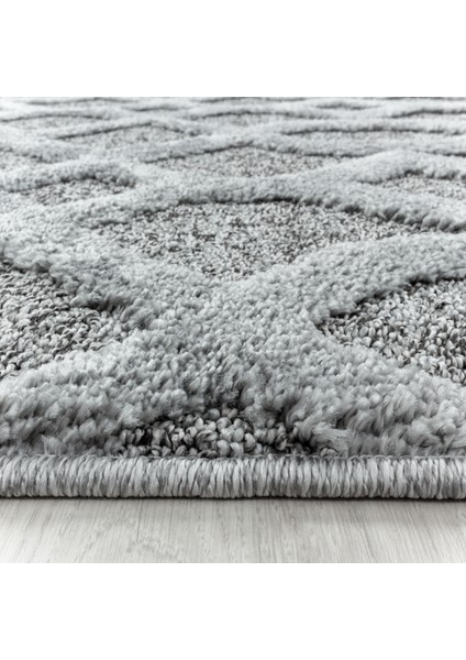 Modern Iskandinav Yumuşak Bukle Kabartmalı Kare Altıgen Desenli Gri Oturma Oda Salon Mutfak Halı modelleri