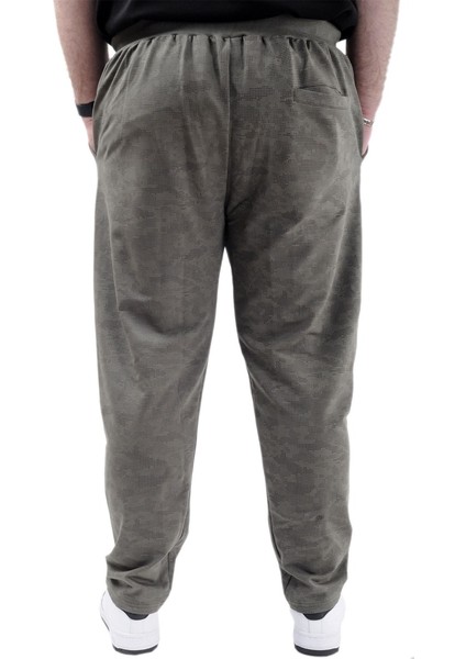 Mode Xl Büyük Beden Eşofman Altı Dar Paça Point Designed 20514 Haki